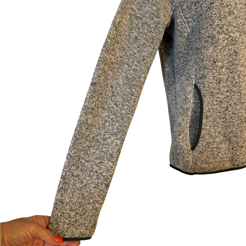 EDDIE BAUER Women's Heathered Gray Sweater Jacket MEDIUM #3 - Picture 5 of 9